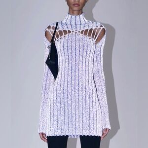 Dion Lee X braid light reflective mini dress